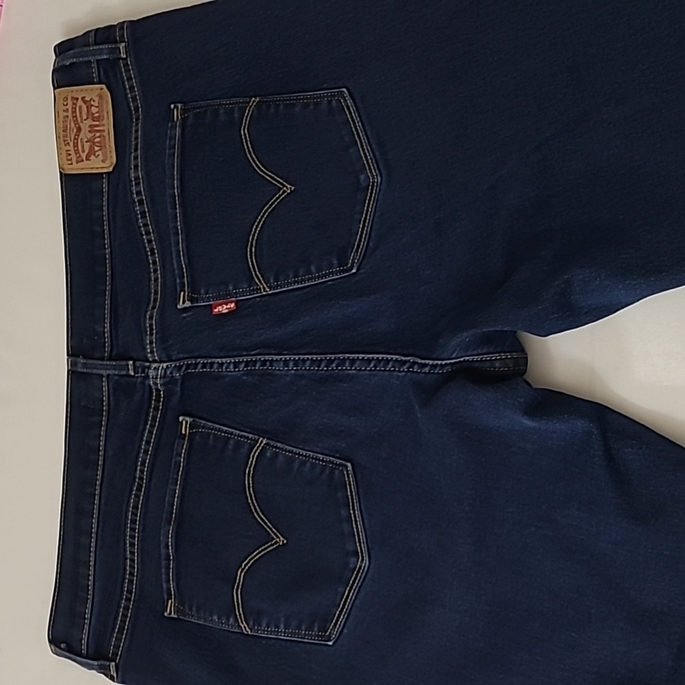 Levi's 314 Classic Blue Shaping Straight Jeans Size 34 Women's Denim - Picture 7 of 9